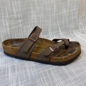 Birkenstock Mayari Womens 8.5 Sandals Shoes Brown Mocha EU 39 Comfort Cork